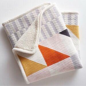 west elm x pbk Knit Cotton Divided Squares Baby Blanket